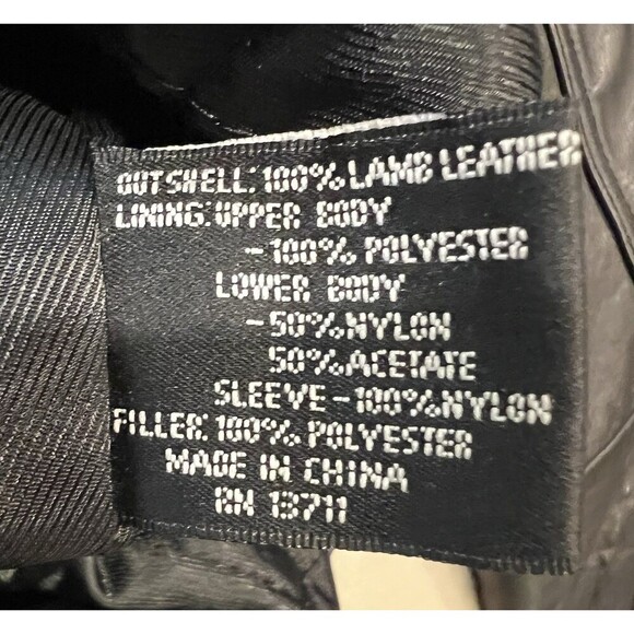 Y2k 2000s Black Leather Brandini Long Jacket Men's Size Large - Picture 9 of 9